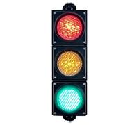 02,Semaforo Industriale A LED Impermeabile per Esterni, Lampada Semaforica da 100 Mm/4 Pollici, Luce di Segnalazione, Adatto per Banchine, Strade, Caselli Autostradali