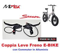 0235 Coppia LEVE FRENO MV-TEK in Alluminio Cavo-2 Pin x Bici 20-24-26 Fat E-Bike