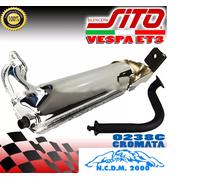 0238C MARMITTA MUFFLER SITO PLUS SILURO CROMATA VESPA SPECIAL R L N 50