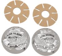 03-0025A-BC230 GAS CAP LIVE-TO-RIDE CHROME SOFTAIL CROSS BONES FLSTSB 2010