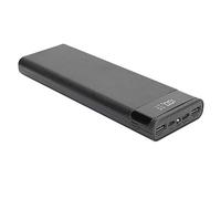 03 Cassa Batteria, Scatola di Alimentazione Mobile in ABS di Alta qualità, 10 x 18650 Banca di Potenza Fai-da-Te per Batteria Portatile di Potere Shell Shell(Black)