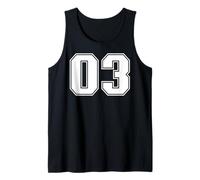 03 Numero Tre Sport di Squadra Disegno Grafico Varsity Matching Canotta
