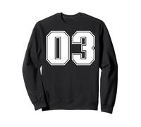 03 Numero Tre Sport di Squadra Disegno Grafico Varsity Matching Felpa