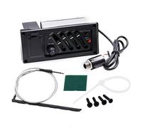 03 Pickup acustico EQ, Preamplificatore per chitarra con controllo del volume elettrico, Equalizzatore a 4 bande per chitarre classiche, acustiche e folk, Nero