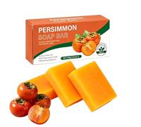 03 Sapone Solido al Cachi per Il Controllo Degli Odori Corporei,100g*3pcs | Saponi Deodoranti al Cachi Fatti a Mano e Delicati,Sapone Corpo per Una Pulizia Profonda,Saponi da Bagno Deodoranti Naturali