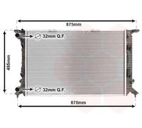 03002292 VAN WEZEL Radiatore, Raffreddamento motore per AUDI,SEAT