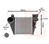 Intercooler Raffreddato ad Aria Alluminio per Audi A3 8L1 Golf IV 1J1