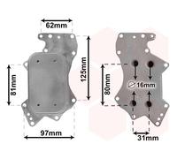 03013707 VAN WEZEL Radiatore olio, Olio motore per AUDI,VW
