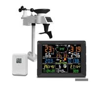 0320 Stazioni meteorologiche wireless Ampio display da 10 pollici Termoigrometro for interni ed esterni Pluviometro Velocità del vento Supporti a 8 canali