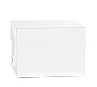 Scatola quadrata per torta con coperchio bianca 46,5 x 46,5 x h 25 cm