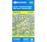 035. Ahrntal, Rieserferner Gruppe / Valle Aurina, Vedrette di Ries. Carta topografica in scala 1:25.000, antistrappo, impermeabile, fotodegradabile