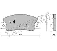 037.0 TRUSTING Kit pastiglie freno, Freno a disco per FIAT
