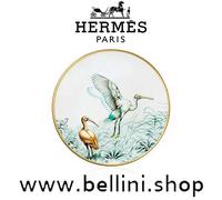 038012P HERMES CARNETS D'EQUATEUR 2 pz PIATTO PANE E BURRO "BIRDS " Ø 14 cm -...