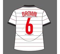 04-05 Man United Third Name Set - Brown #6 Velvet Fan Made Heat Transfer Patch