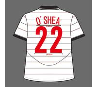 04-05 Man United Third Name Set - O'Shea #22 Velvet Fan Made Heat Transfer
