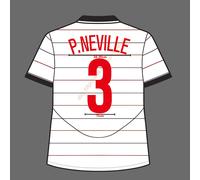 04-05 Man United Third Name Set - P. Neville #3 Velvet Fan Made Heat Transfer
