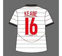 04-05 Man United Third Name Set - Patch trasferimento di calore Keane #16 Vel...