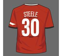 04/05 Manchester Club Home Name Set - Patch trasferimento termico STEELE #30