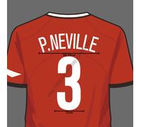 04/05 Manchester Home Name Set - P. NEVILLE #3 Heat Transfer Patch