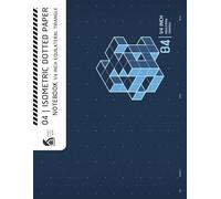 04 | 1/4 Inch Equilateral Triangle Isometric Dotted Paper Notebook (Horizontal Layout): 3D Isometric Dot Grid Paper for Architectural Engineering & Product Design (Japanese Blue Cover)