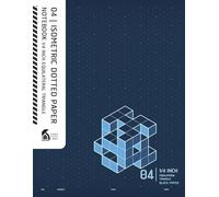 04 | 1/4 Inch Equilateral Triangle Isometric Dotted Paper Notebook (Vertical Layout): 3D Isometric Dot Grid Paper for Architectural Engineering & Product Design (Japanese Blue Cover)