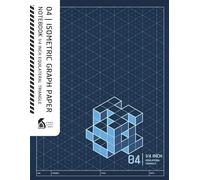 04 | 1/4 Inch Equilateral Triangle Isometric Graph Paper Notebook (Vertical Layout): 3D Isometric Graph Paper Subtle Grid for Architectural Engineering & Product Design (Japanese Blue Cover)