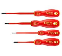 04-144 set: cacciaviti isolati, slim Phillips, piatto 1kVAC 4 pz. NEO TOOLS
