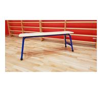 (04) PANCA PER ESERCIZI ALLA SPALLIERA, PIANO IN LEGNO, LUNGHEZZA CM. 120