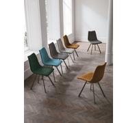 04 Sedie Design imbottite microfibra effetto velluto Maiorca