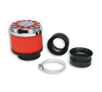 0413528 FILTRO ARIA RED FILTER E13 CON D.42 / 50÷58,5 DRITTO PER CARBURATORI PHB