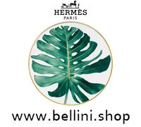 044001P HERMES PASSIFOLIA DINNER PLATE "PHILODENDRON" 2 pz Ø 27 cm