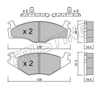 047.1K TRUSTING Kit pastiglie freno, Freno a disco per SEAT,VW,VW (SVW)