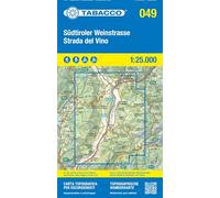 049. Südtiroler Weinstrasse / Strada del Vino. Carta topografica in scala 1:25.000, antistrappo, impermeabile, fotodegradabile