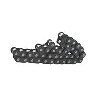 04C-1 Catena a rulli Passo 6,35 mm Trasmissione industriale mezza/intera in acciaio al carbonio Fila singola 0,5/1/1,5 metri(10Pcs,Roller Chain 0.5M)