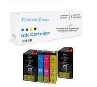 05 Cartucce 27XL Compatibili con Epson Marca【Outlet della Stampa】 Compatibili con Epson WorkForce WF 3600, 3620, 3640, WF 7110, 7210, 7600, 7610, 7615, 7620, 7700, 7710, 7715, 7720