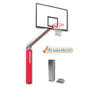 (05) IMPIANTO BASKET A BUSSOLE MONOTUBOLARE DI ACCIAIO ZINCATO SBALZO CM 225