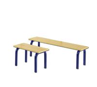 (05) PANCA PER ESERCIZI ALLA SPALLIERA, PIANO IN LEGNO, LUNGHEZZA CM. 60