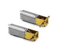 050 Motore a vite senza fine DC3V/6V/12V Bassa velocità Grande coppia Tipo L Riduttore in metallo Albero verticale a 90 gradi Micro motore con ingranaggi((E)95-381rpm,Dual Shaft)