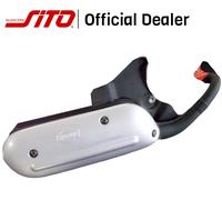 0575 SCARIO MARMITTA TERMINALE LEOVINCE SITO PLUS APRILIA SCARABEO 50