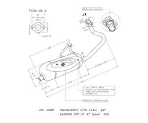 0582 - Marmitta Leovince Sito 2 Tempi Piaggio ZIP 50 - Aprilia SR 50
