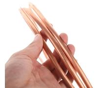 05M/1M Tubo di Rame Bobina Morbido 99,9% T2 Filo di Rame Rosso Tubo Aria Condizionata Frigorifero Olio Raffreddamento ad Acqua Diametro Esterno 2-10mm Spessore 0.5-1.5mm(Size:1 Meter,Color:2.5x0.5mm)