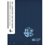 06 | 1/6 Inch Equilateral Triangle Isometric Dotted Paper Notebook (Vertical Layout): 3D Isometric Dot Grid Paper for Architectural Engineering & Product Design (Japanese Blue Cover)