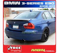 06-11 BMW 3-series Sedan Posteriore Tronco Labbro Spoiler Dipinta ABS 668 Nero