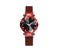 (06 Rosso) Orologio da donna magnetico con cielo stellato, orologi da donna di lusso, orologi da polso al quarzo