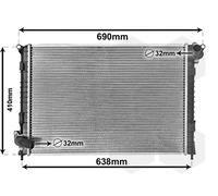 06002314 VAN WEZEL Radiatore, Raffreddamento motore per MINI
