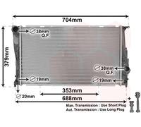 06002542 VAN WEZEL Radiatore, Raffreddamento motore per BMW