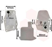 06003555 VAN WEZEL Radiatore olio, Olio motore per BMW