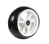 06033225 Ruota 4' gomma nera cerchio bianco