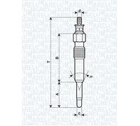 062503901304 MAGNETI MARELLI Candeletta per HONDA,RENAULT,VOLVO