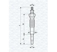 062900077304 MAGNETI MARELLI Candeletta per ASIA MOTORS,FORD,MAZDA